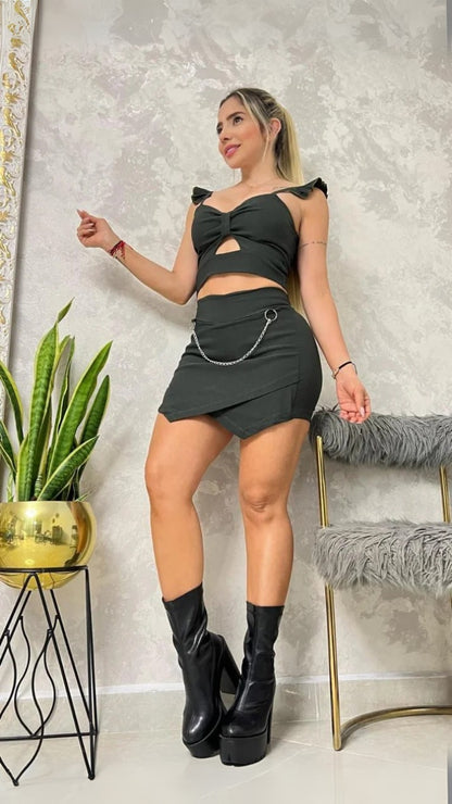 Conjunto blusas falda Short