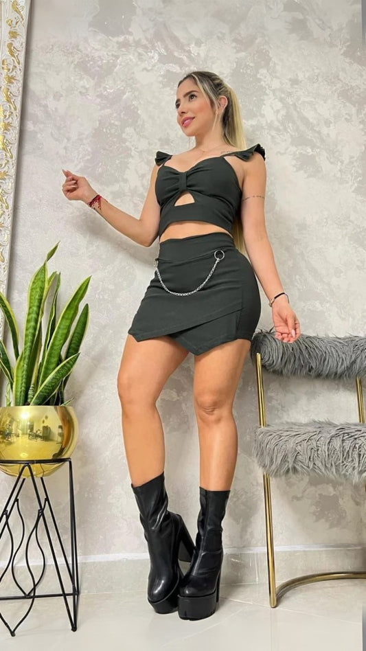 Conjunto blusas falda Short