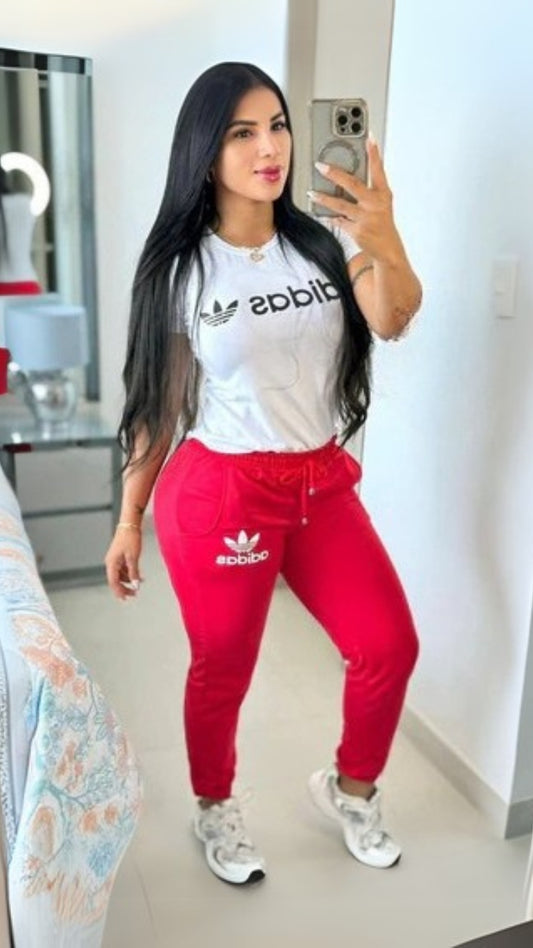 Conjunto Jogger Dama (Adidas) – Camiseta Amplia + Jogger