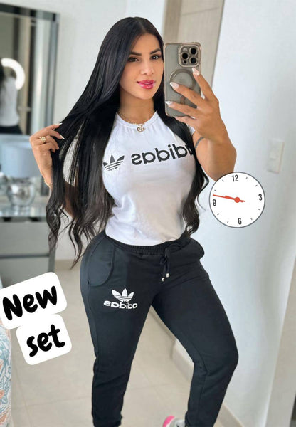 Conjunto Jogger Dama (Adidas) – Camiseta Amplia + Jogger
