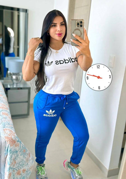 Conjunto Jogger Dama (Adidas) – Camiseta Amplia + Jogger